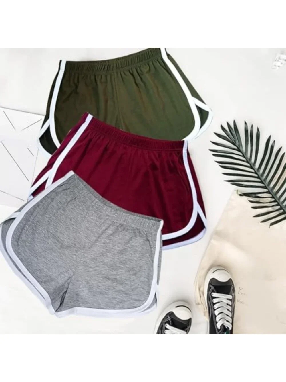 4 Pack Women's Cotton Yoga & Dance Shorts - Summer Athletic Cycling & Hiking